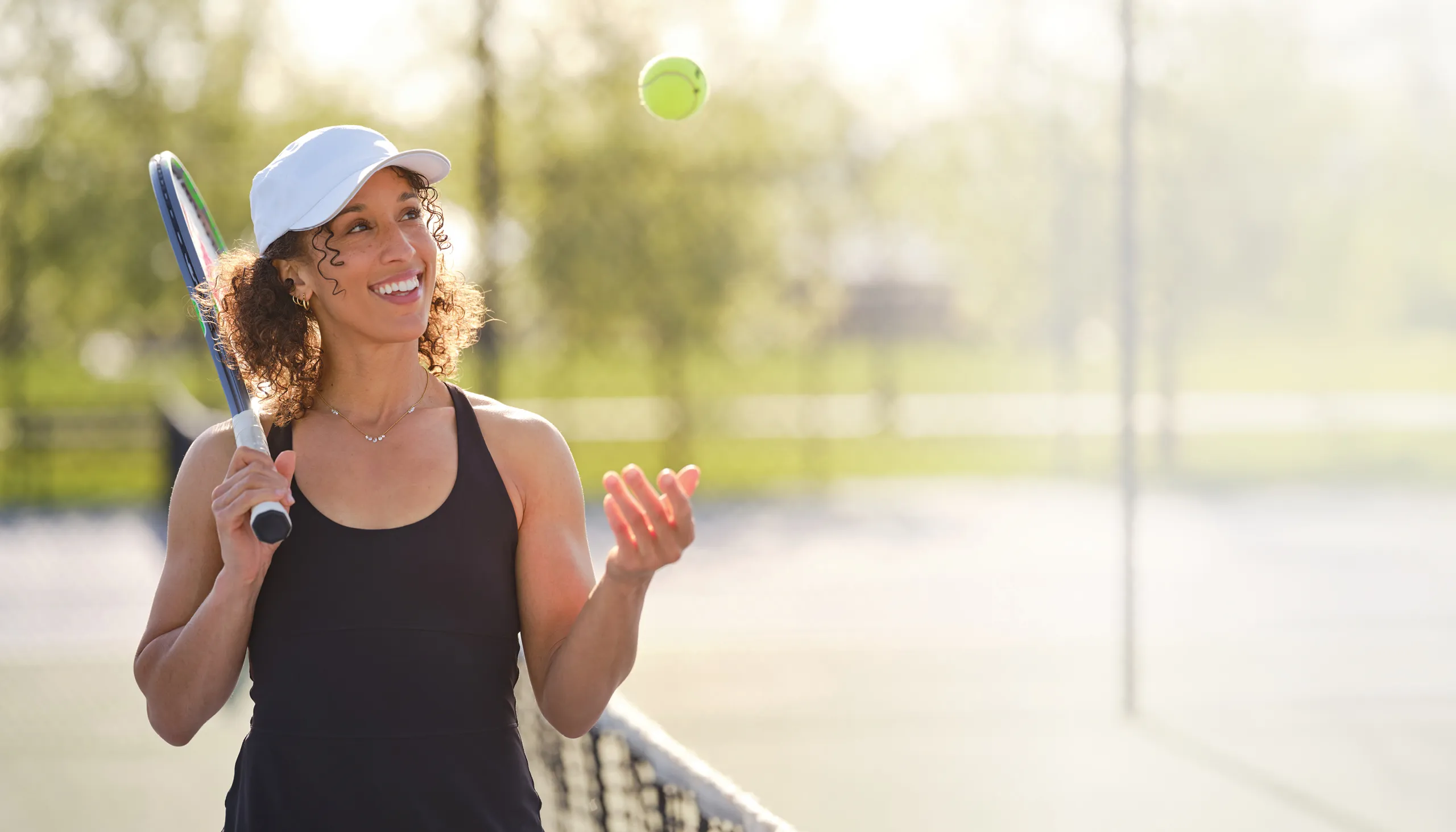 Woman playing tennis